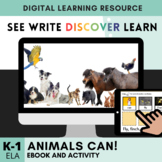 Animals Can! Ebook with Drag & Drop Google Slides™ Scrambl