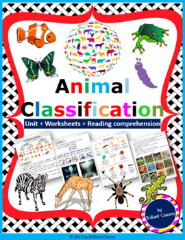 Preview of Animals Classification Unit: | Printable and Digital Distance Learning