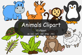 Animals Clip Art Set - Doodle Animals Illustration Set