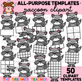 Animals Clipart Sections Templates Raccoon