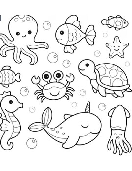 Preview of Animals Coloring Book