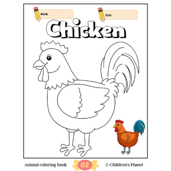 Animals Coloring Book by Children's Planet | TPT