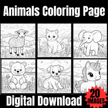 Preview of Animals Coloring Page