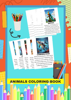 Preview of Animals Coloring Page - Ocean Animals Coloring Book | Reading, Writing, Coloring