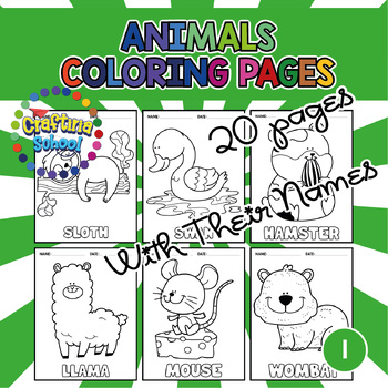 Animals Coloring Pages With Their Names | Coloring Book With Animal ...