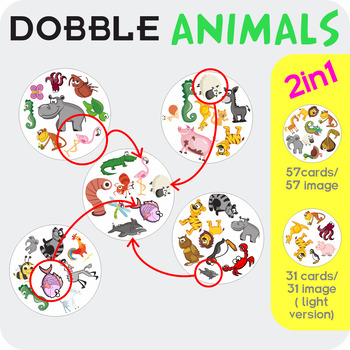 Preview of Animals Dobble (Spot It)
