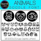 Animals Doodle FONT {Creative Clips Clipart}