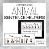 Animals Errorless Sentence Helpers - Printable and Digital