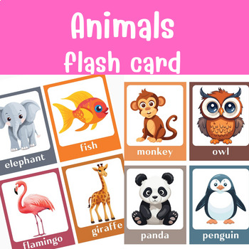 Preview of Animals Flash Card