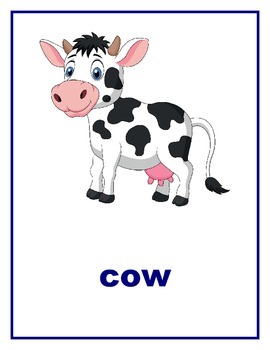 Animal Flashcards 33 Words by ATM International English | TPT