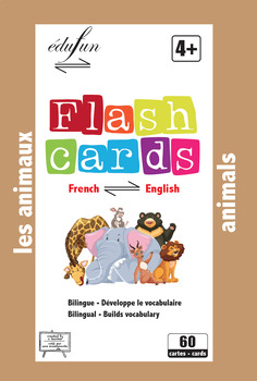 Preview of Animals Flashcards- French & English. Les animaux Français et Anglais