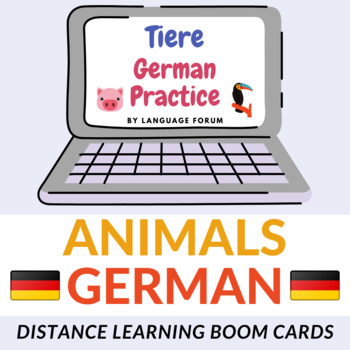 Preview of Animals German BOOM Cards™ | ANIMALS German Distance Learning