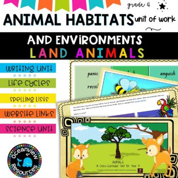 Preview of Animals, Habitats and Life Cycles for middle primary students 