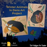 Animals In Dens Elementary Art Lesson - Winter/Fall Season