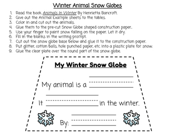 Preview of Animals In Winter Science Project: Lesson Plan, Presentation, and Template