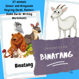 Animals Indonesian Posters, Playing Cards, Keyring Cards, 