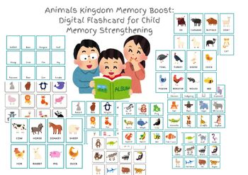 Preview of Animals Kingdom Memoriy Boost : Digital Flashcard For Child Memory Strengthening