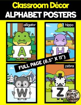 Preview of Animals Letter Sign Alphabet ABC Posters Full Page Back School Classroom Decor 1