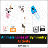 Animals Lines of Symmetry Activity: End of Year Math Art C