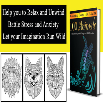 Preview of Animals Mandala Coloring Pages | Mindfulness Coloring Pages For Kids and Adults