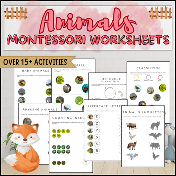 Preview of Animals-Montessori-Worksheets