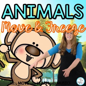 Preview of Animals Freeze Dance, Brain Break, P.E. Exercise, Movement Activity: Video