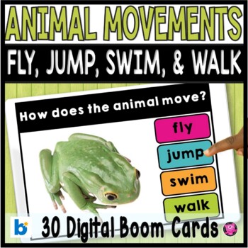 Preview of How Animals Move DIGITAL Animal Movement Boom Cards