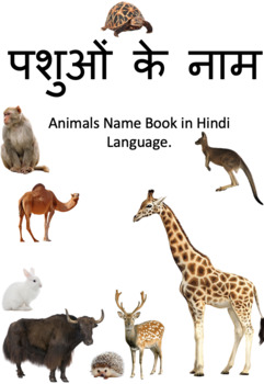 Animals Name in Hindi by Learning is a Habit | TPT