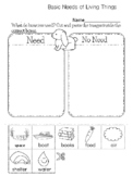 Animals Needs Cut and Paste Worksheet