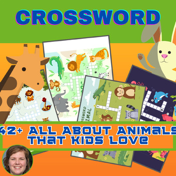 Preview of Animals/ Objects/ Fruits Vocabulary Crossword Puzzles (Colorful picture clues)
