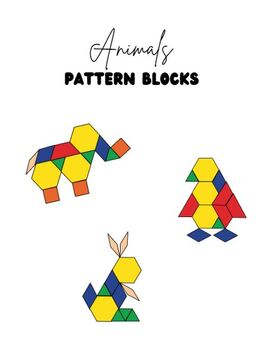 Animals | Pattern Block Puzzle Task Cards STEAM/STEM Spring | TPT