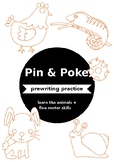 Animals Pin Poking - fine motor skills