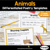 Poetry Writing Templates - Animals