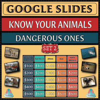 Preview of Animals Quiz - Dangerous Ones 2 (w/ Researchable Questions) Google Slides