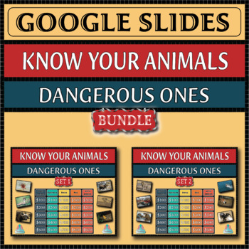 Preview of Animals Quiz - Dangerous Ones Bundle  (w/ Researchable Questions): Slides