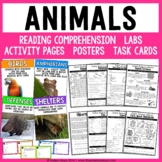 Animals Science Unit - Reading Passages, Research Project, Worksheets