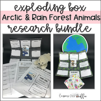 Preview of Arctic and Rain Forest Animals Interactive Foldable Research Project