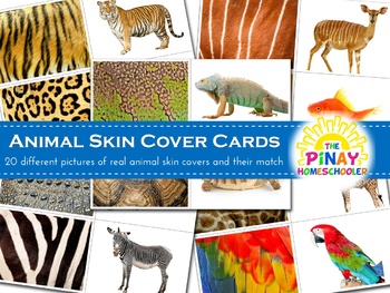 Preview of Animals Skin Covers Matching Cards