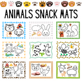 Animals Snack Mats, Printable Placemats for Picky Eaters w