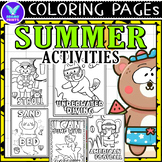 Animals Summer Activities Coloring & Writing Paper Art Act