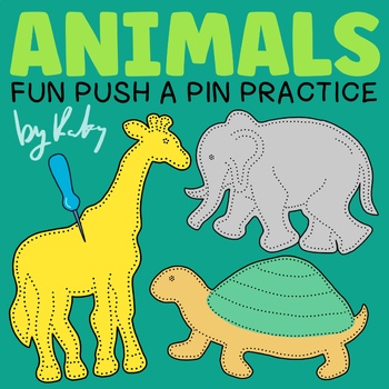 Preview of Animals - Summer Push A Pin Art Activity | Fine Motor Skills | Poke a Picture