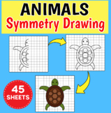 Animals Symmetry : Lines Of Symmetry / Finish The Drawing 