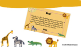 Animals Thank you card