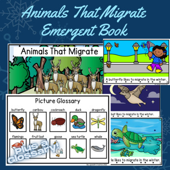 Preview of Animals That Migrate Emergent Winter Sight Word Reader Book +DIGITAL