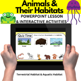 Animals & Their Habitats PowerPoint Lesson-Terrestrial & A