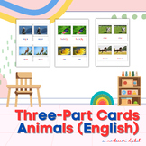 Three-Part Cards (Animals in English)