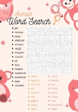 Animals Word Search Puzzles Worksheets Activities For Crit