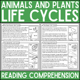 Animals and Plants Life Cycles Reading Comprehension Passa