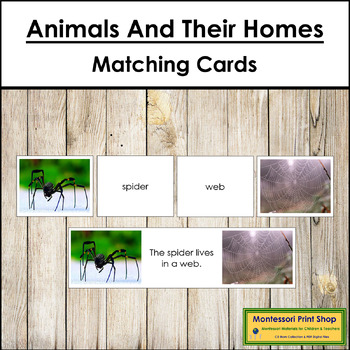 Preview of Animals and Their Homes Matching Cards