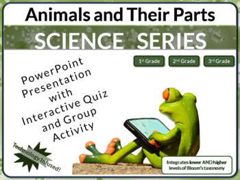 Preview of Animals and Parts PowerPoint with Quiz &Tech Activities NO PREP
